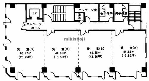 大分市の太陽生命大分ビル 平面1