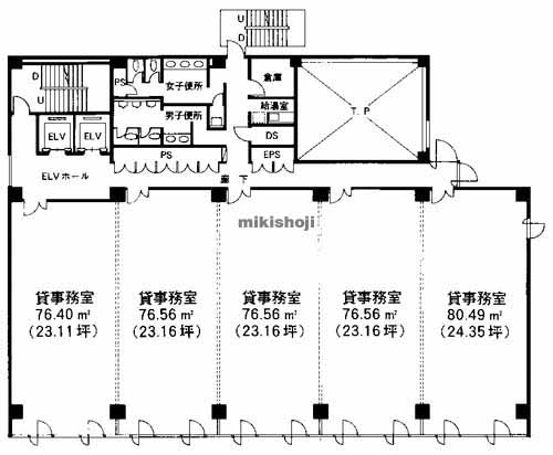 大分市のサンオブサン・エージェンシービル 平面1