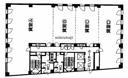 宮崎市の宮崎フコク生命ビル 平面1