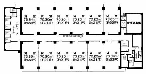 広島駅地区の広島稲荷町ＮＫビル 平面1