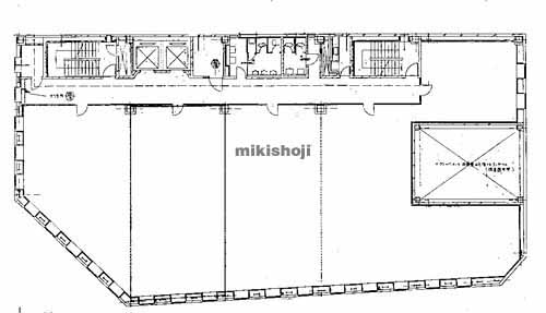 八丁堀地区の広島ちゅうぎんビル 平面1