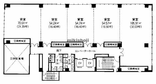 八丁堀地区の胡町ビルディング 平面1