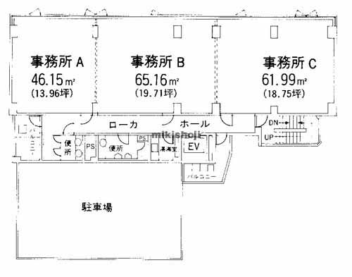 博多駅東・駅南のフェイズイン博多ビル 平面1