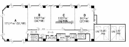 博多駅東・駅南のアバンダント９５ 平面1