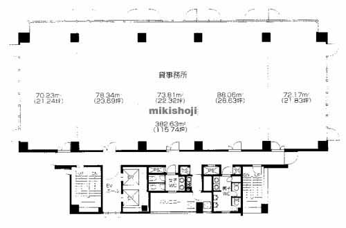 博多駅前・中央街の第１４岡部ビル 平面1