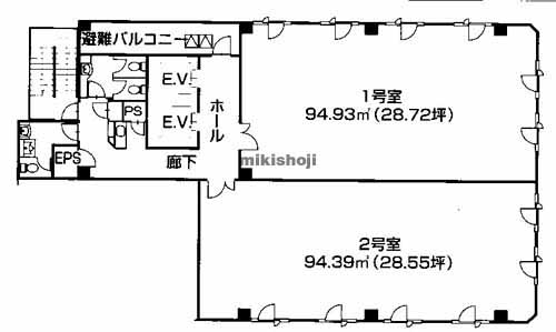 小倉北区全域のニチフ米町ビル 平面1