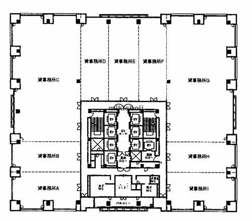 祇園・呉服町の呉服町ビジネスセンター 平面1