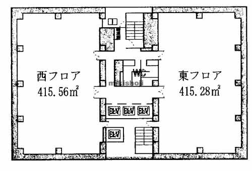 住吉・美野島のＮＴビル 平面1