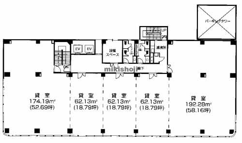 平和大通り南地区の松村ビル 平面1
