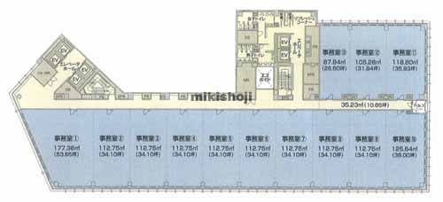 鹿児島市の南国センタービル 平面1