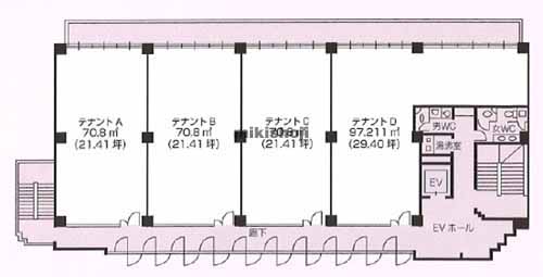 大分市のさくらビル 平面1