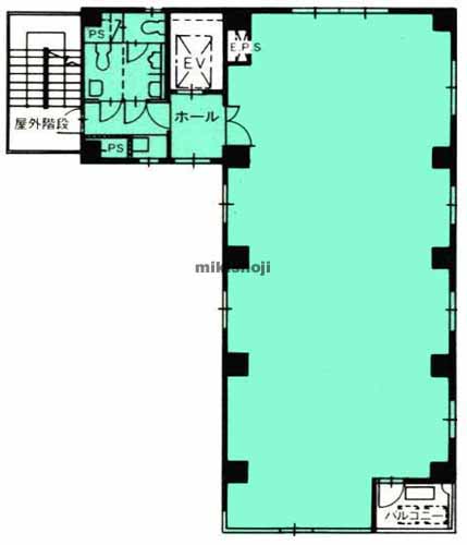八丁堀の内外ビル 平面1
