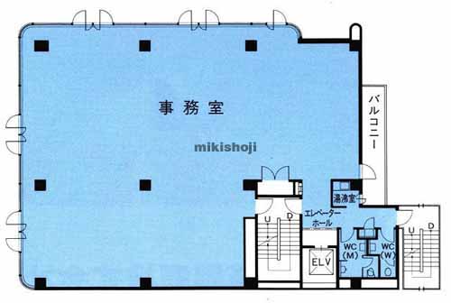 麹町の全共連ビル麹町館 平面1
