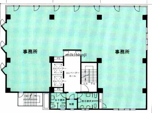 日本橋小綱町・蛎殻町の宮前ビルディング 平面1