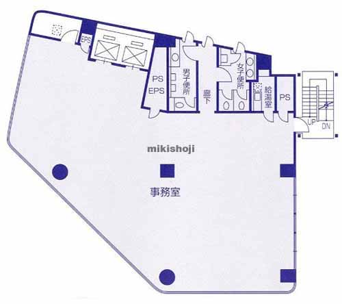 荒木町・四谷三栄町のインテック８８ビル 平面1