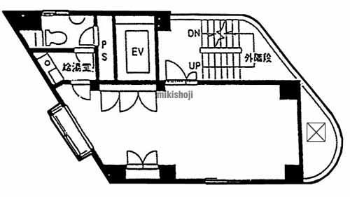 内藤町・大京町・左門町の左門町パクスビル 平面1