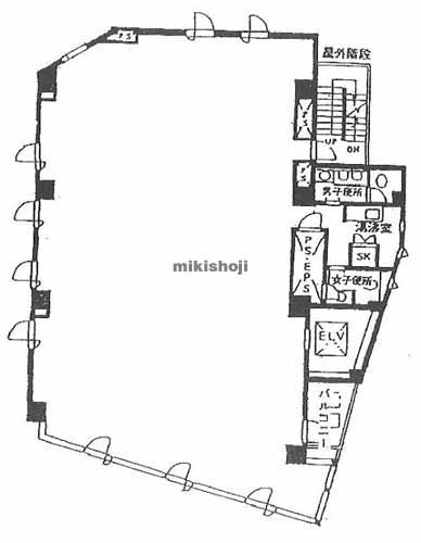 広尾のＨＡＧＩＷＡＲＡ　Ｂｌｄｇ．１ 平面1