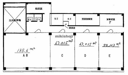 宇都宮市の虎屋ビル 平面1