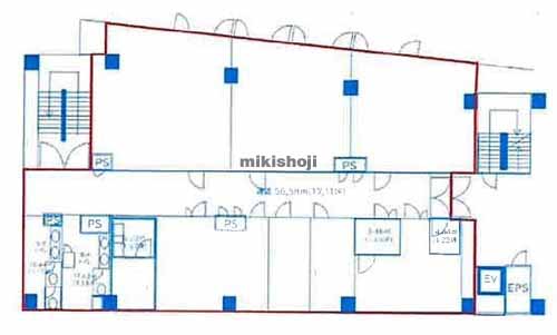 松戸市の五香駅西口ビル 平面1