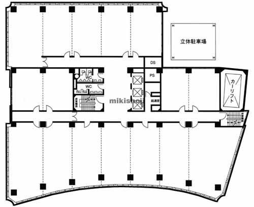 中央区の日本企業会館 平面1