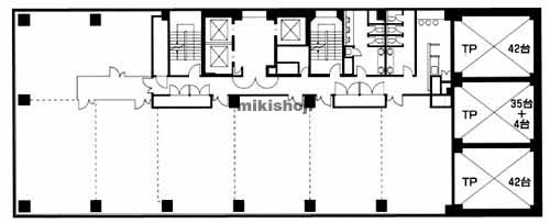 中央区の朝日生命千葉登戸ビル 平面1