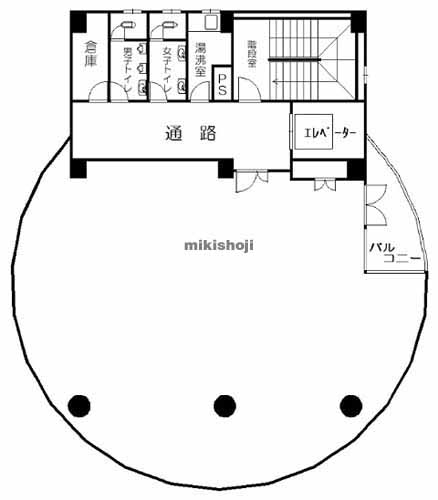つくば市の学園自動車興業本社ビル 平面1